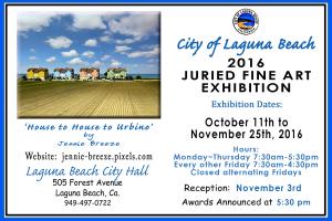 Jennie Breeze Exhibits At Laguna Beach City Hall